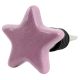 Solid Lavender Star Ceramic Wine Bottle Stopper